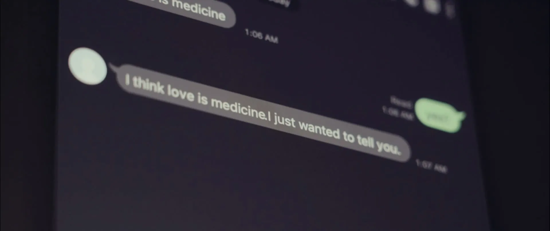 A phone screen of text messages